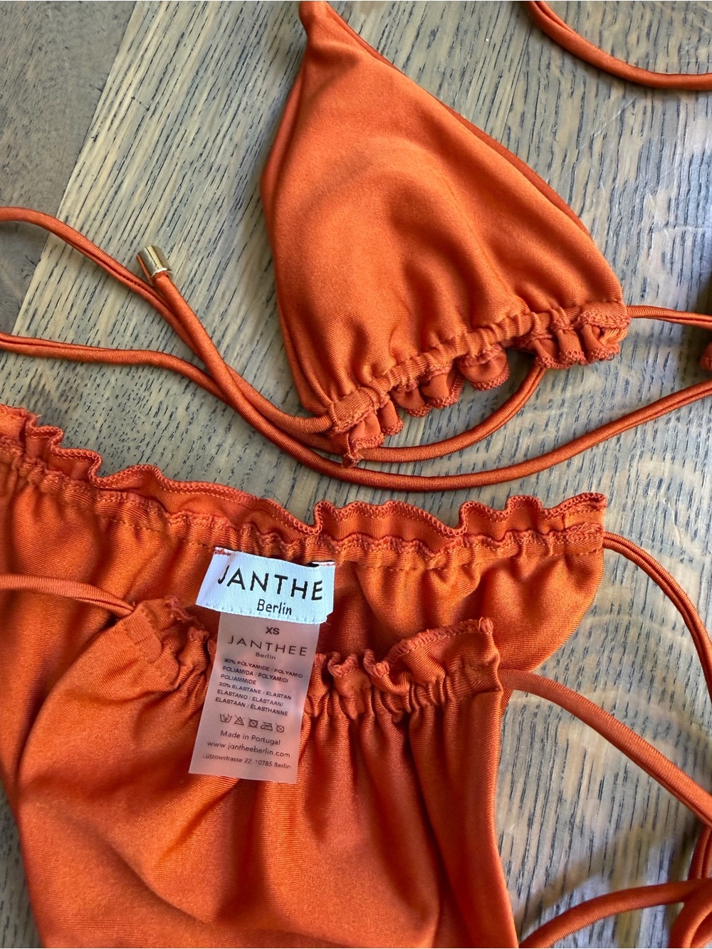 Rust Orange String Bikini Two-Piece - Picture 2 of 2